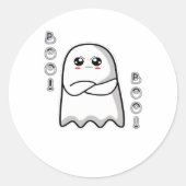 Boo Of Disapproval Classic Retro Runder Aufkleber (Vorderseite)