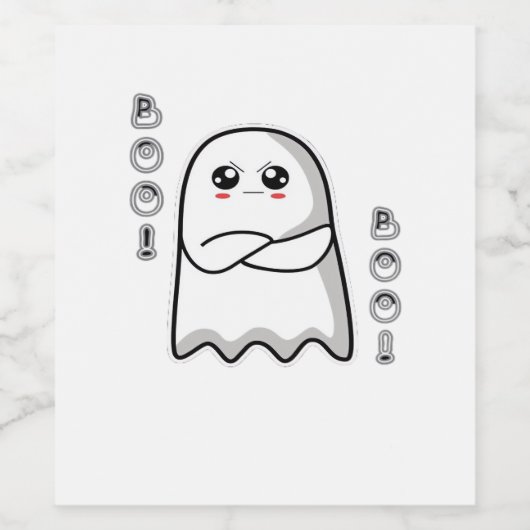 Boo Of Disapproval Classic Retro Weinetikett (Einzelnes Label)