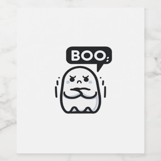 Boo Of Disapproval Funny Quote Weinetikett (Einzelnes Label)