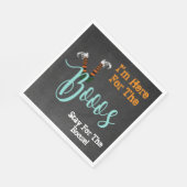 Boo On Boos und Booze Halloween Cocktail Party Serviette (Ecke)