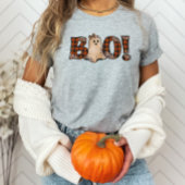 Boo Orange Kariert Halloween T-Shirt