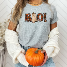 Boo Orange Kariert Halloween