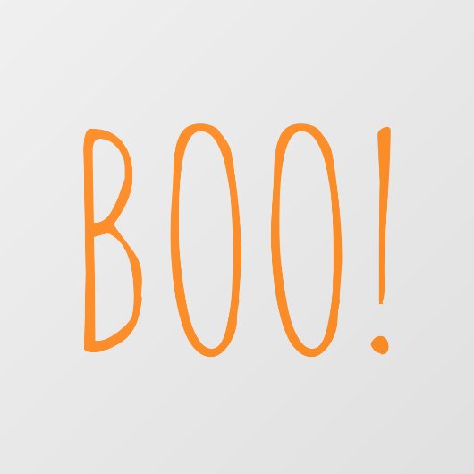Boo-Orange-Spookie-Typografie lustig niedliches Ha Fensteraufkleber (Blatt)
