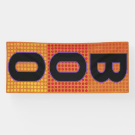 Boo-orange Tupfen Halloween Banner