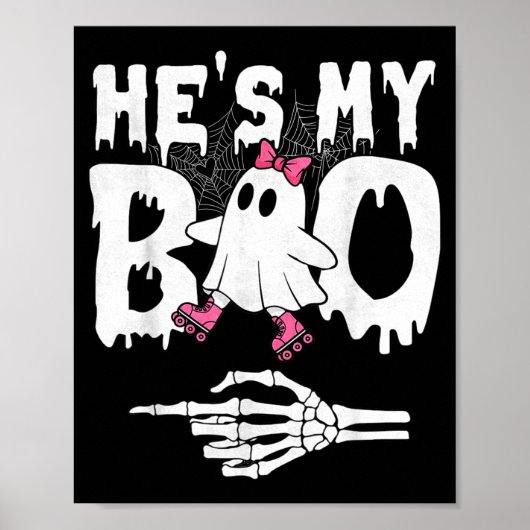 Boo-Paar passende Geist Halloween-Rollschuh Poster (Vorne)