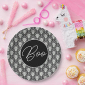 Boo! Papierplatte für gotische Schädelleder Pappteller (Party)