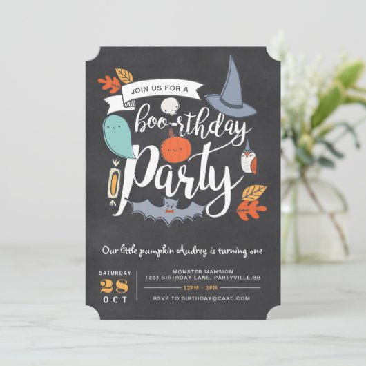 BOO-Party Einladung (Stehend Vorderseite)