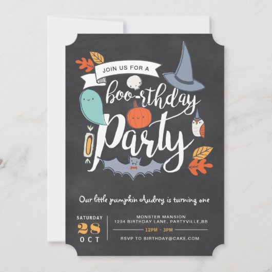 BOO-Party Einladung (Vorderseite)