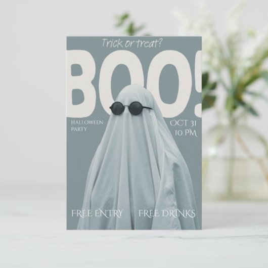 Boo! Party Einladung (Stehend Vorderseite)