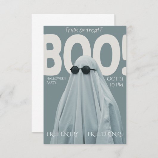 Boo! Party Einladung (Vorne/Hinten)