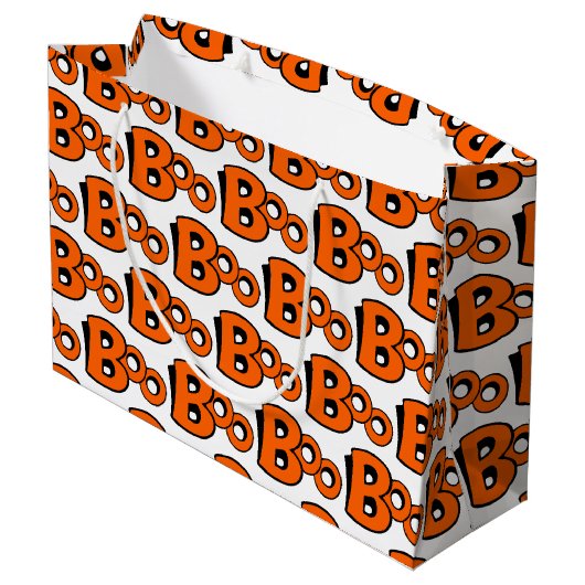 Boo Pattern Große Geschenktüte (Rückseite Schrägansicht)