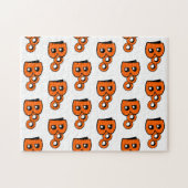 Boo Pattern Halloween frustriert Puzzle (Horizontal)