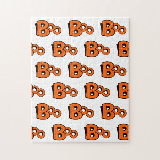 Boo Pattern Halloween frustriert Puzzle (Vertikal)