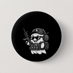 Boo Pew Tactical Ghost Kostüm Gun Lover Halloween Button