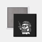 Boo Pew Tactical Ghost Kostüm Gun Lover Halloween Magnet (Vorderseite/Rückseite)