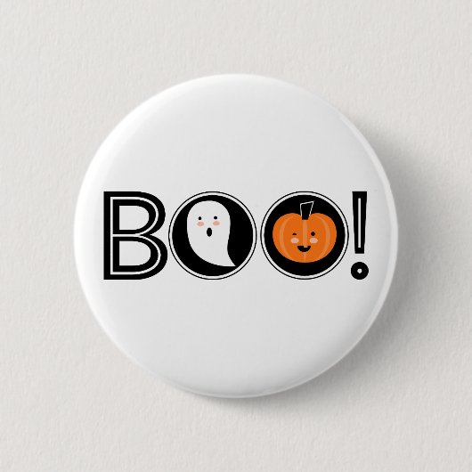 Boo! Pinback Button (Vorderseite)