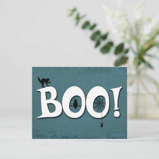 Boo! Postkarte (Stehend Vorderseite)