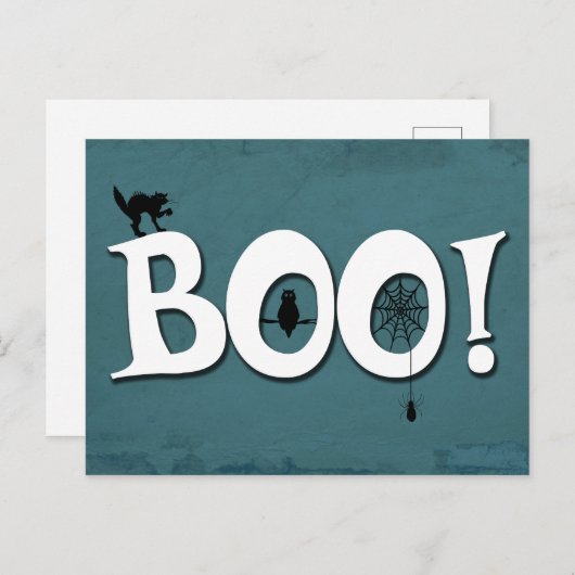 Boo! Postkarte (Vorne/Hinten)