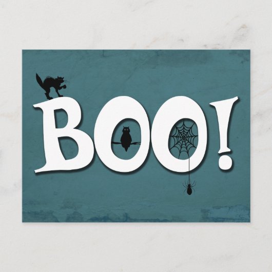 Boo! Postkarte (Vorderseite)