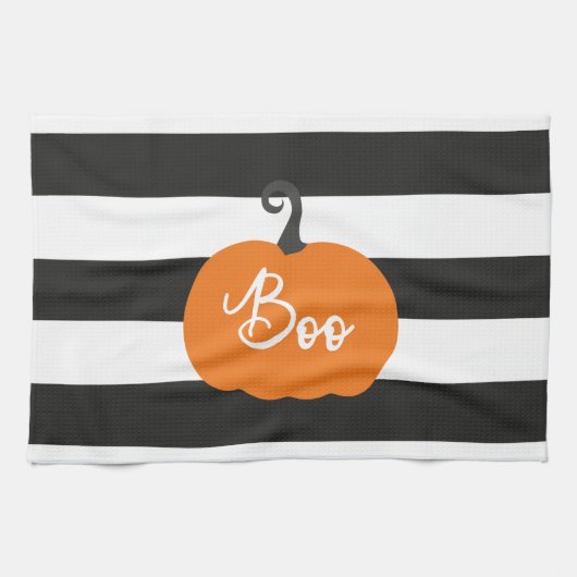 "Boo" Pumpkin Halloween Geschirrtuch (Horizontal)