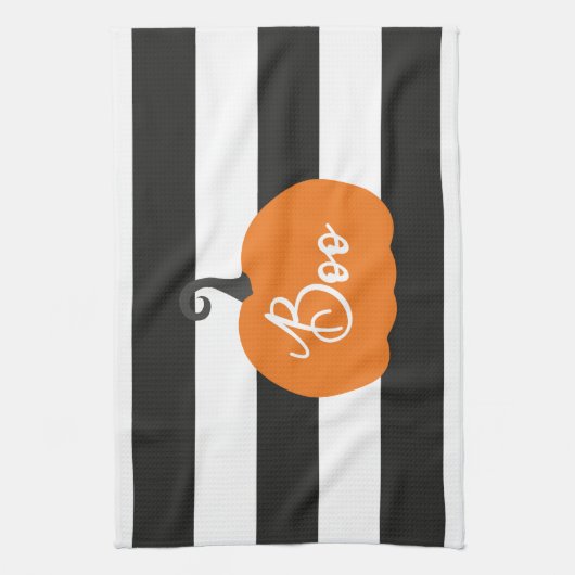 "Boo" Pumpkin Halloween Geschirrtuch (Vertikal)