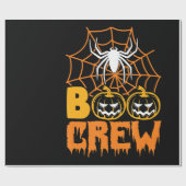 Boo Pumpkin Halloween Spider Nurse Halloween-Party Geschenkpapier (Flach)