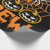 Boo Pumpkin Halloween Spider Nurse Halloween-Party Geschenkpapier (Ecke)