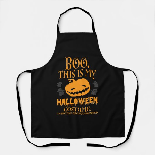 Boo Pumpkin Sarcastic Funny Halloween-Kostüm Schürze (Vorderseite)
