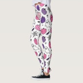 Boo Pumpkin Skull White Leggings  (Links)