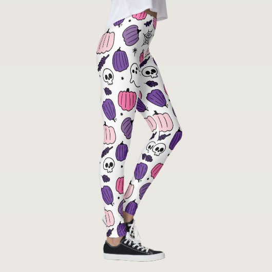 Boo Pumpkin Skull White Leggings (Rechts)