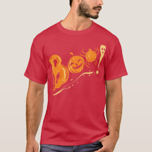 Boo Pumpkin Spider Ghost Beängstigend Halloween T-Shirt