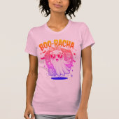 Boo-racha Funny Halloween Ghost Drinking Margarita T-Shirt (Vorderseite)