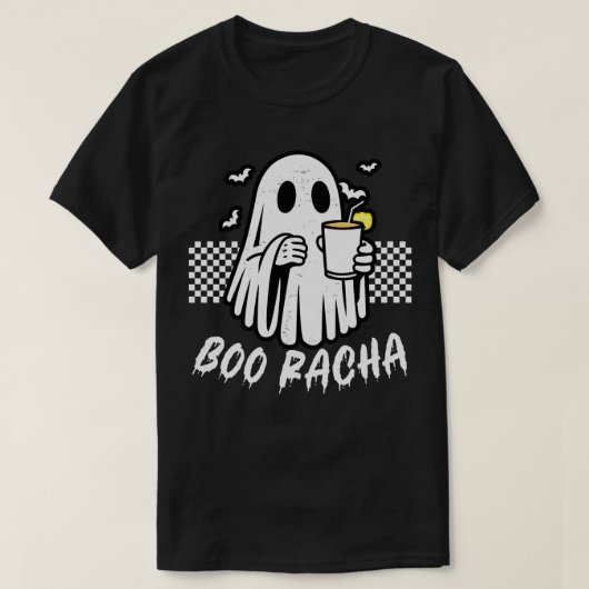 Boo Racha Funny Halloween Niedlich Ghost T-Shirt (Design vorne)