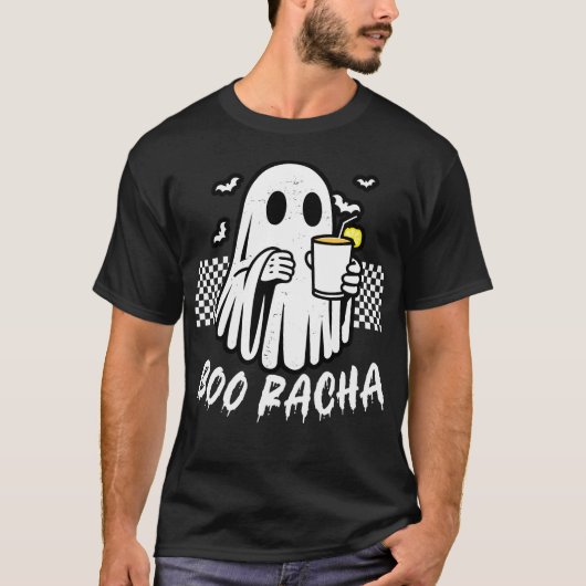Boo Racha Funny Halloween Niedlich Ghost T-Shirt (Vorderseite)