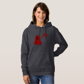 Boo-Red Damen Hoodie (Vorne ganz)