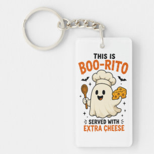 „Boo-Rito mit extra Käse serviert“ Design Schlüsselanhänger
