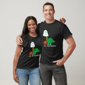 Boo-Rontosaurus Funny Halloween Ghost Dinosaur Lov T-Shirt (Unisex)