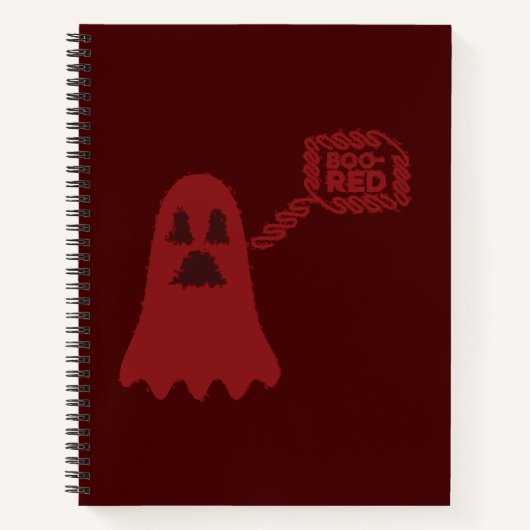 Boo-Rotes Spiralheft Notizblock (Vorderseite)