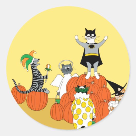 Boo! Runder Aufkleber (Vorderseite)