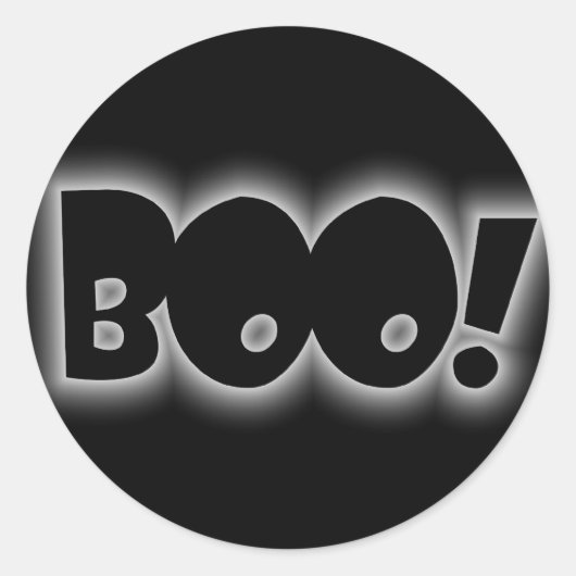 BOO! RUNDER AUFKLEBER (Vorderseite)