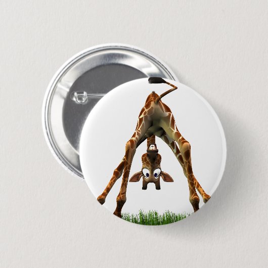 Boo! Sagt Olympia-Giraffe Button (Vorne & Hinten)