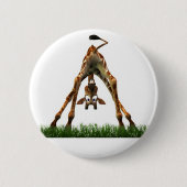 Boo! Sagt Olympia-Giraffe Button (Vorderseite)