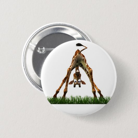 Boo! Sagt Olympia-Giraffe Button (Vorne & Hinten)