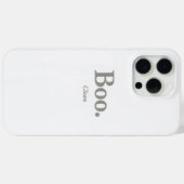 Boo. Sauber. Minimalistischer Fall Halloween Phone Case-Mate iPhone Hülle (Rückseite (Horizontal))