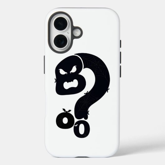 Boo-Schädel-Fragezeichen Case-Mate iPhone Hülle (Rückseite)