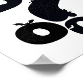 Boo-Schädel-Fragezeichen Poster (Ecke)