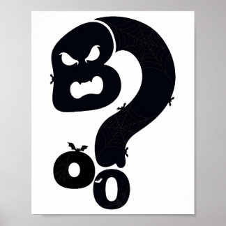 Boo-Schädel-Fragezeichen Poster