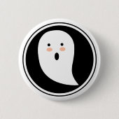 Boo! Schaltfläche Halloween Ghost Pinback Button (Vorderseite)