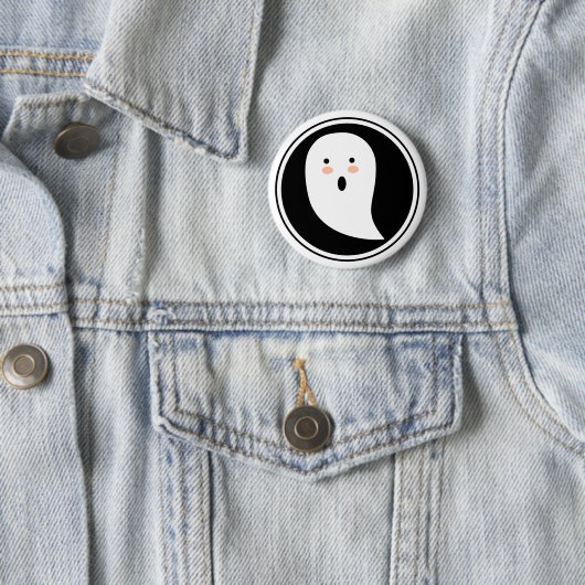 Boo! Schaltfläche Halloween Ghost Pinback Button (Beispiel)
