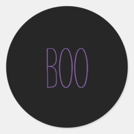 Boo schwarz lila sprichwörtlich handgeschriebenes  runder aufkleber